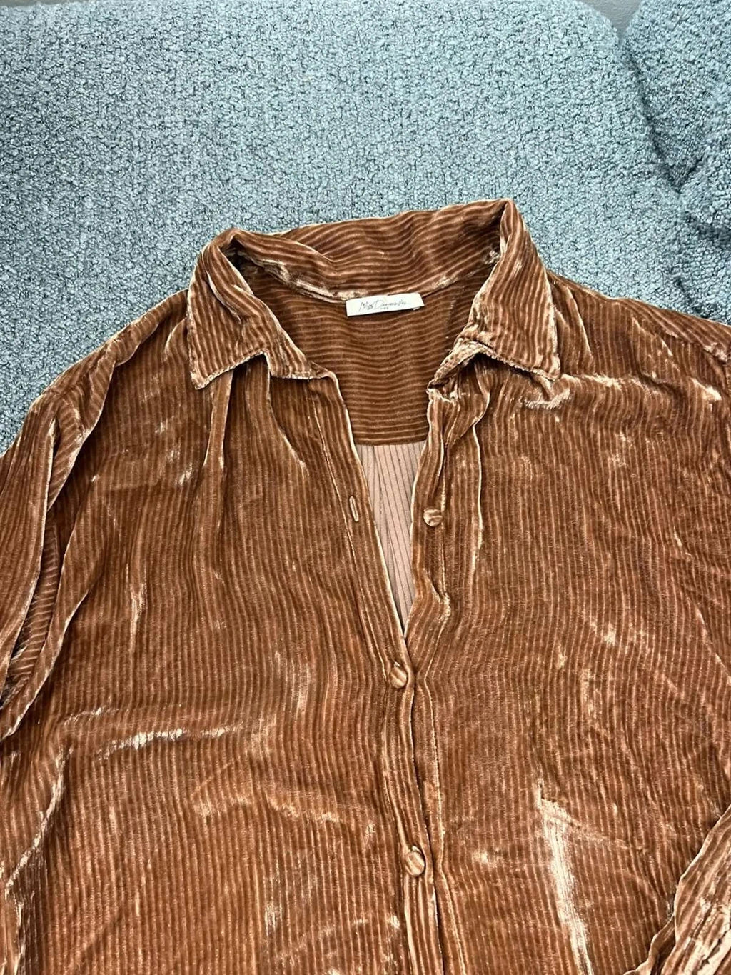 Mes Demoiselles viscose silk brown terracotta shirt - view 2