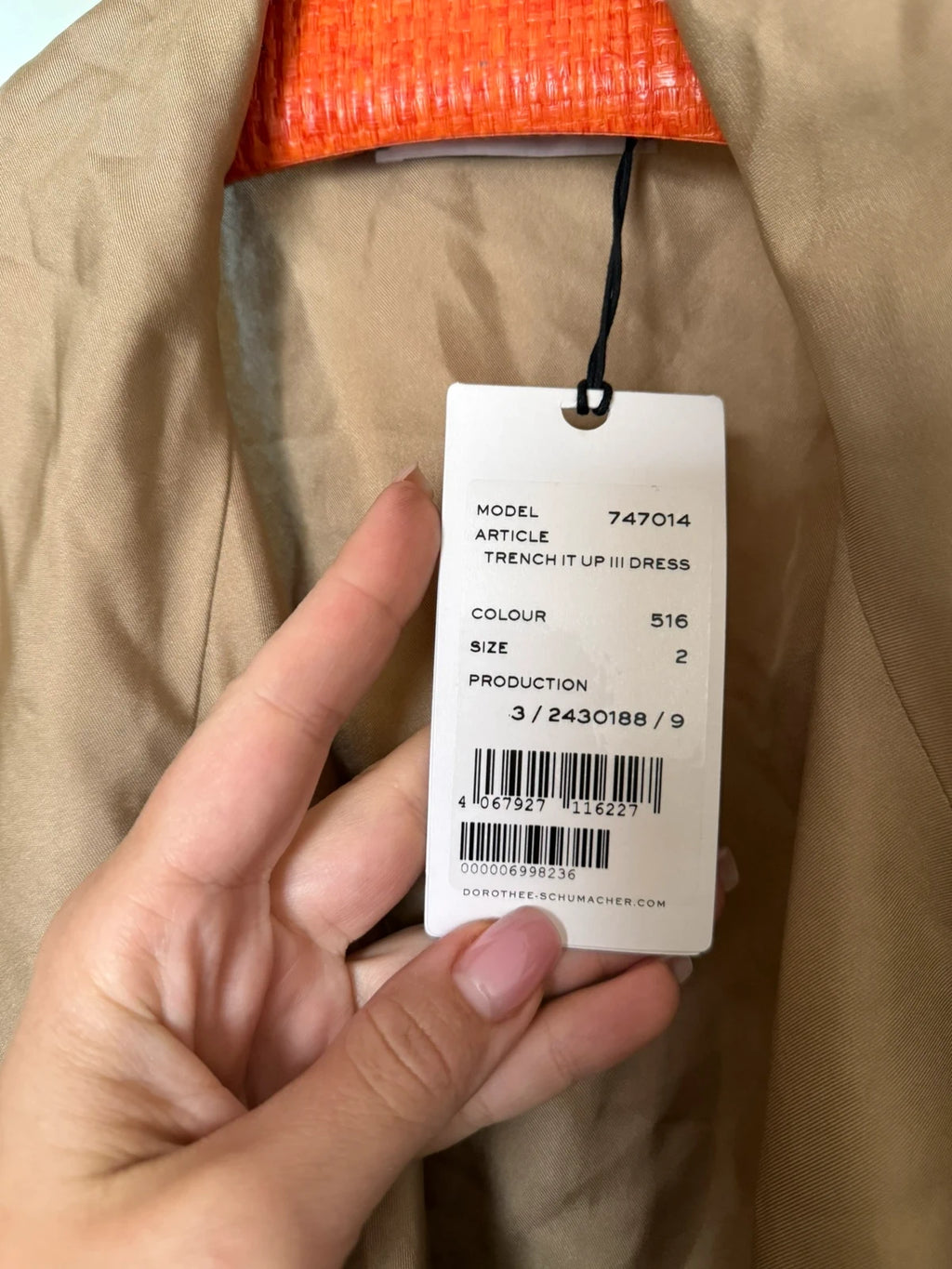 Dorothee Schumacher new beige silk dress trench it up dress - view 9