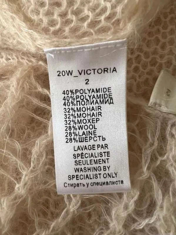 Mes Demoiselles victoria knitted beige long dress - view 6