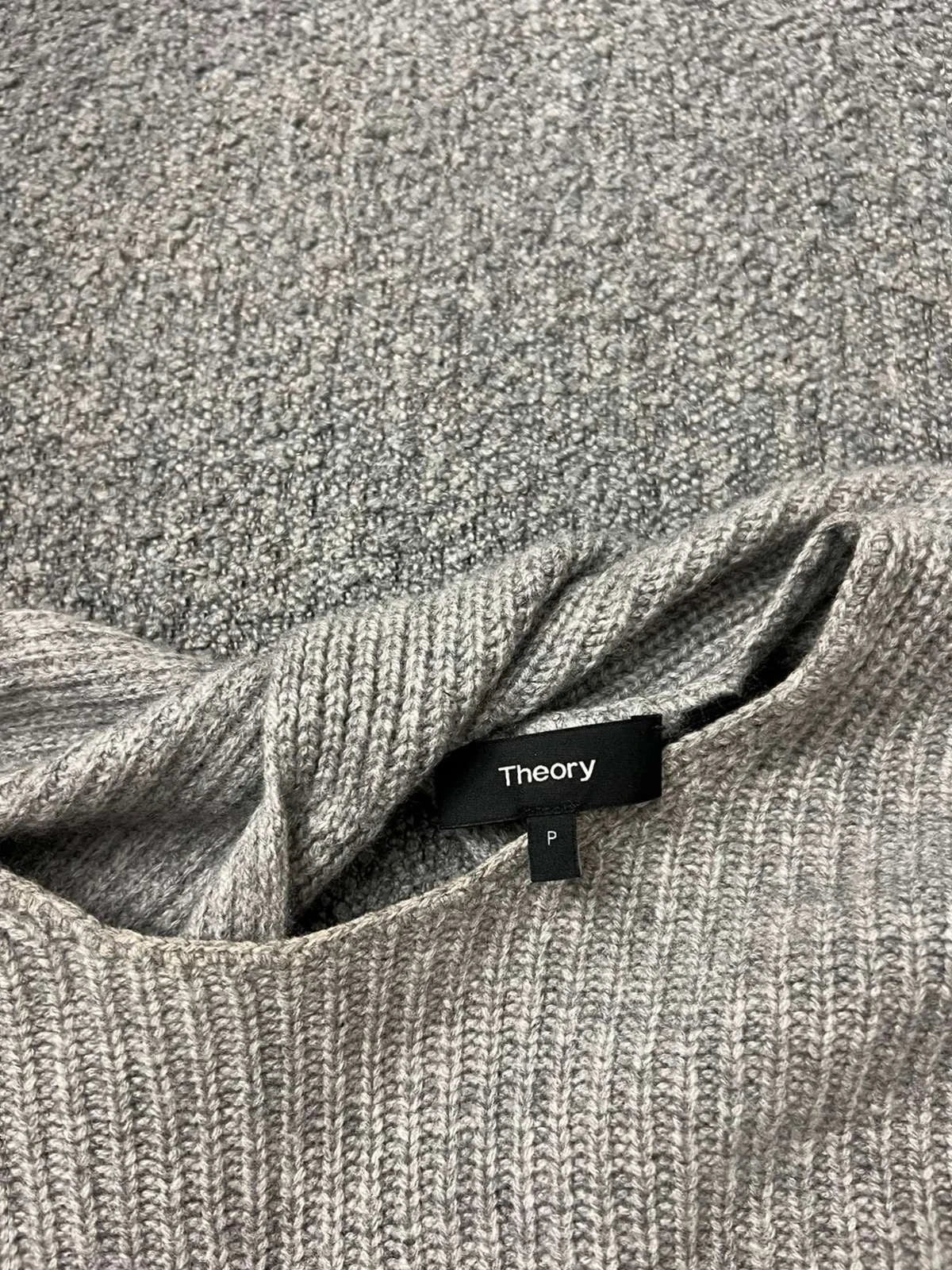 Theory grey cashmere top sweater - view 5