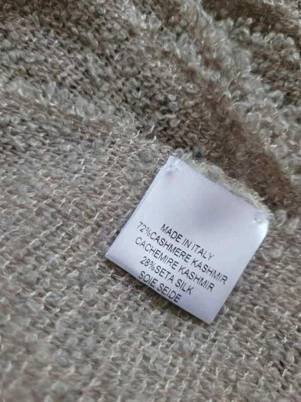19 Andrea's 47 cappuccino beige cashmere silk shawl scarf - view 5