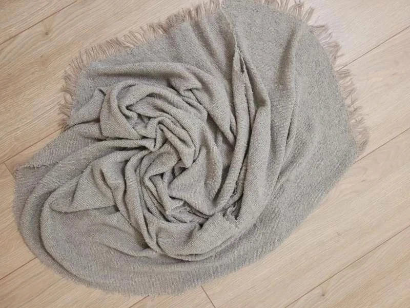 19 Andrea's 47 cappuccino beige cashmere silk shawl scarf - view 3