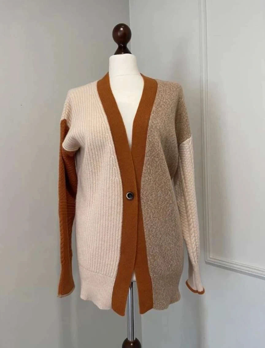 Momoni colour block wool cardigan
