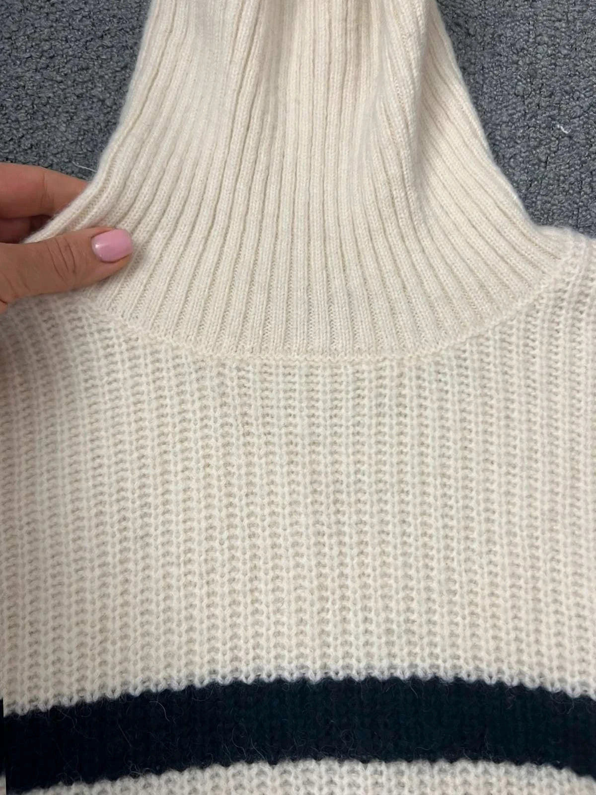 Baum und Pferdgarten alpaca wool striped turtleneck sweater jumper - view 6