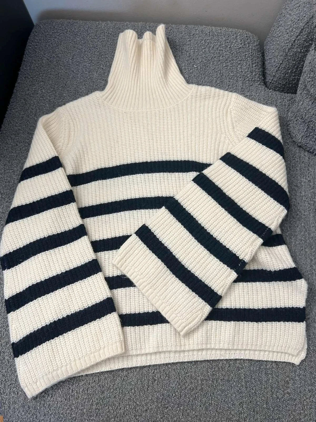 Baum und Pferdgarten alpaca wool striped turtleneck sweater jumper