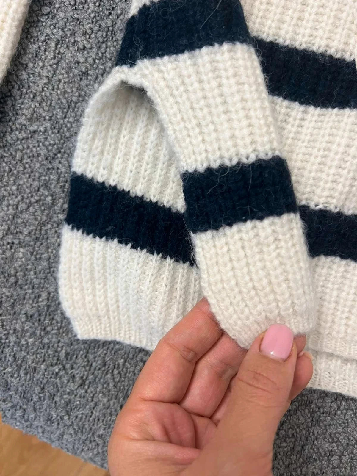 Baum und Pferdgarten alpaca wool striped turtleneck sweater jumper - view 4