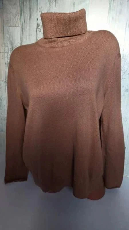 Fabiana Filippi brown wool silk cashmere turtleneck sweater - view 2