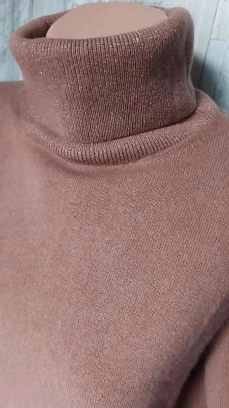 Fabiana Filippi brown wool silk cashmere turtleneck sweater - view 5