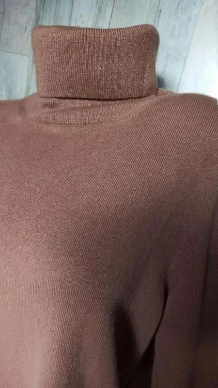Fabiana Filippi brown wool silk cashmere turtleneck sweater - view 3