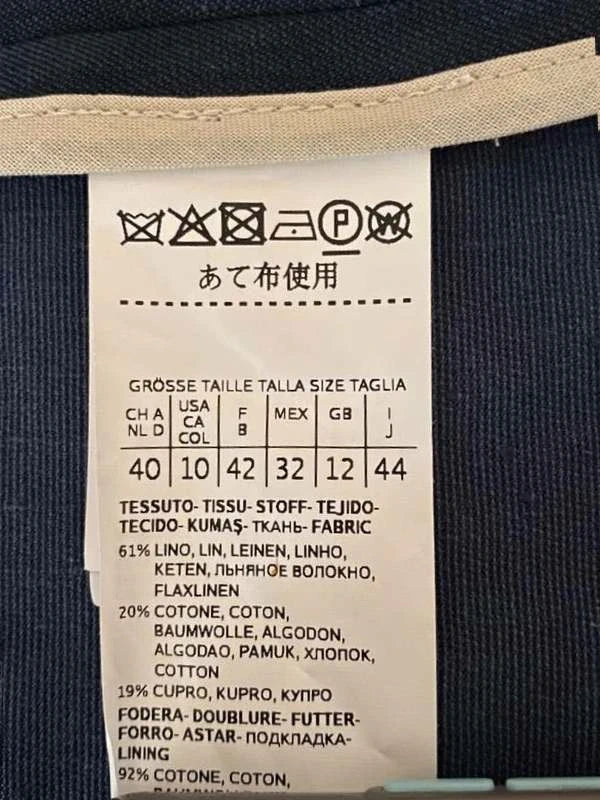 S Max Mara navy linen cotton sleeveless vest - view 7