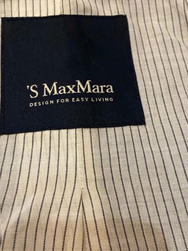 S Max Mara navy linen cotton sleeveless vest - view 6