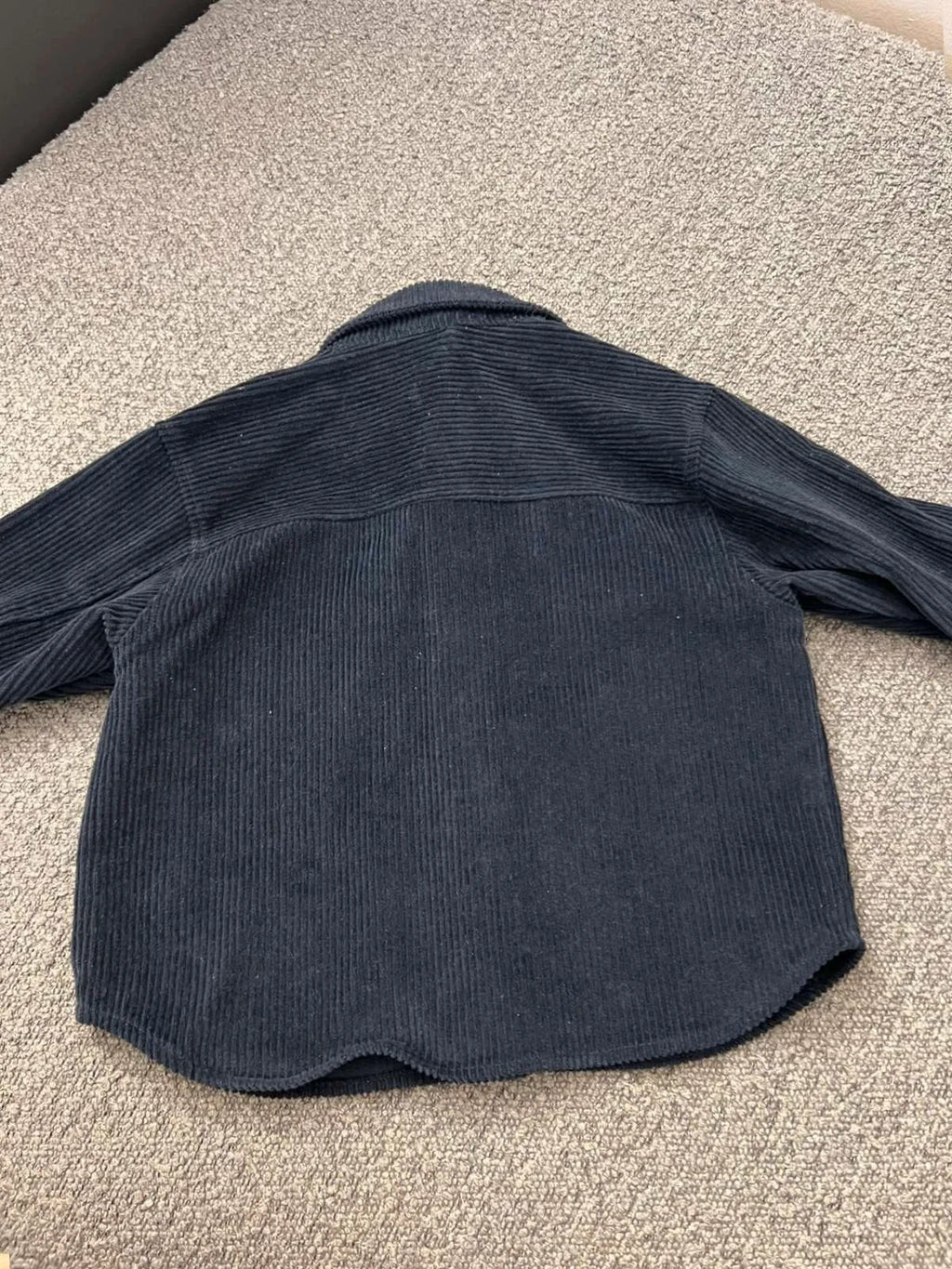 Petit Bateau navy cotton velvet shirt - view 7