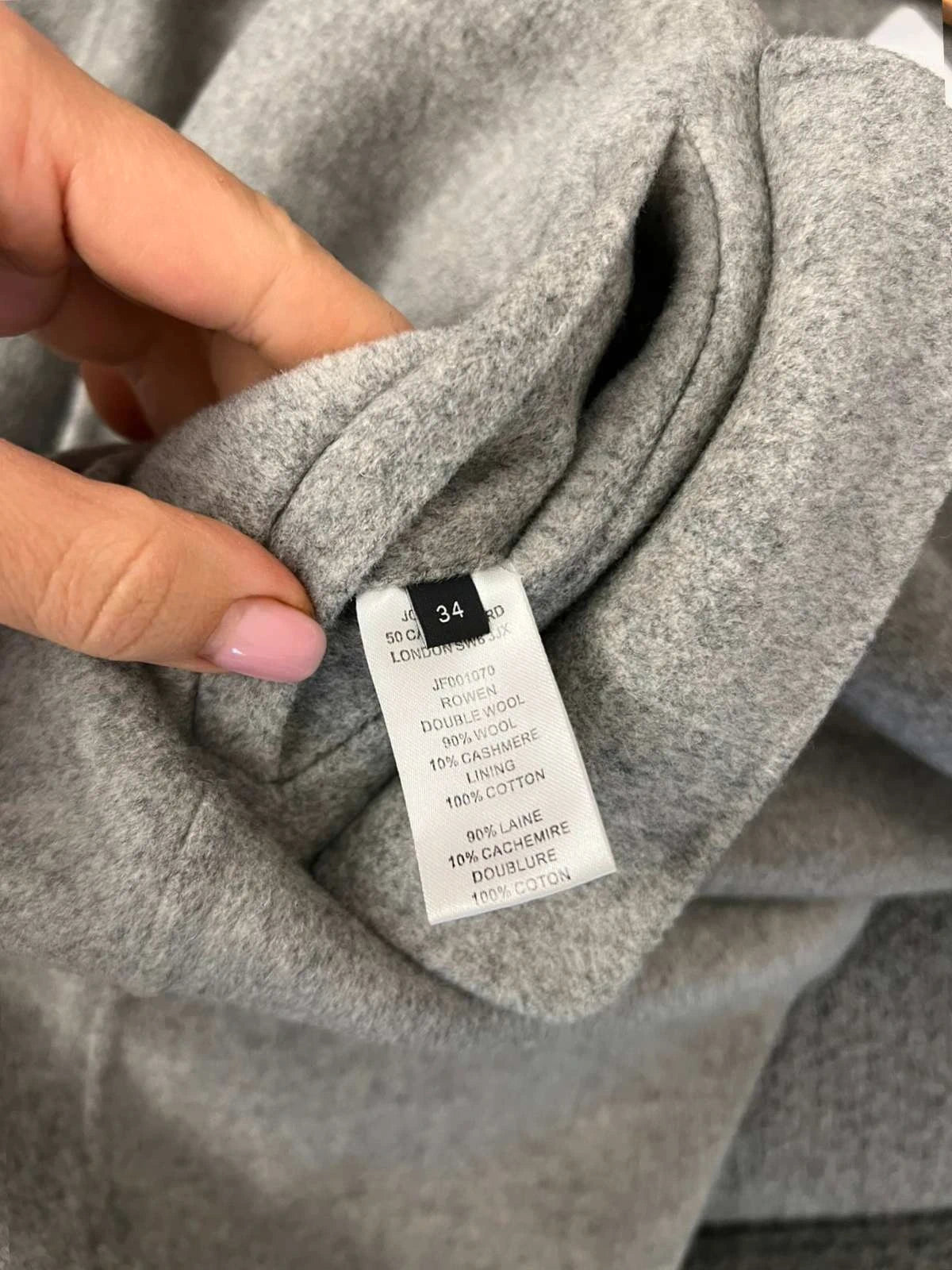 Joseph new Rowen double wool grey long coat - view 8