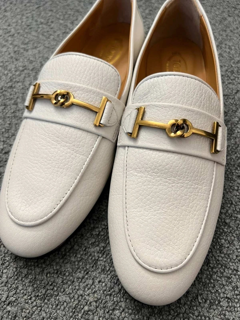 Tod's T ring new white loafers - view 8
