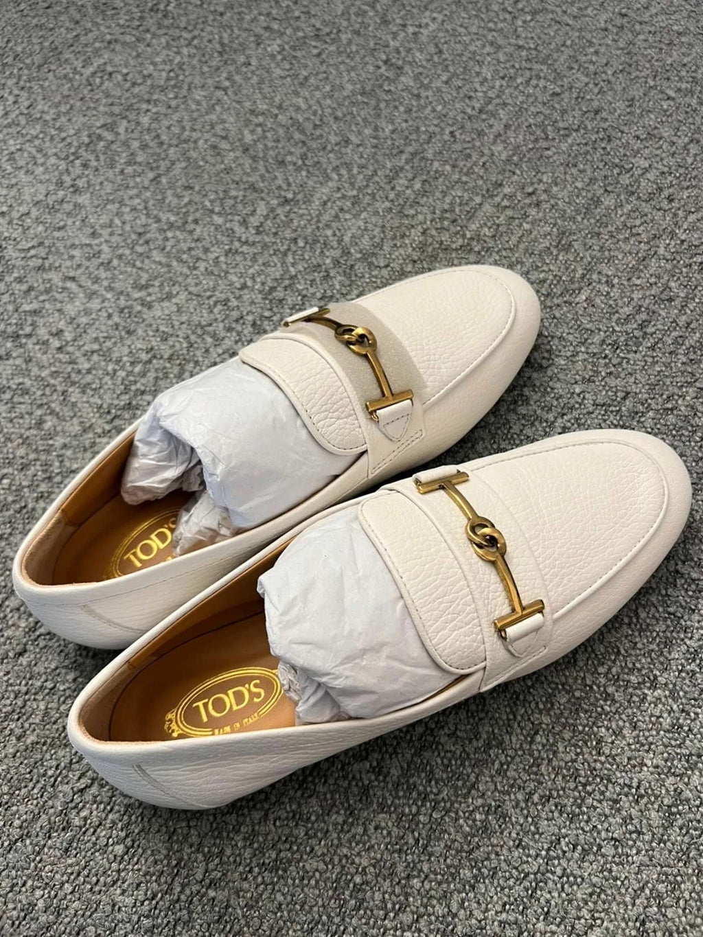 Tod's T ring new white loafers - view 2