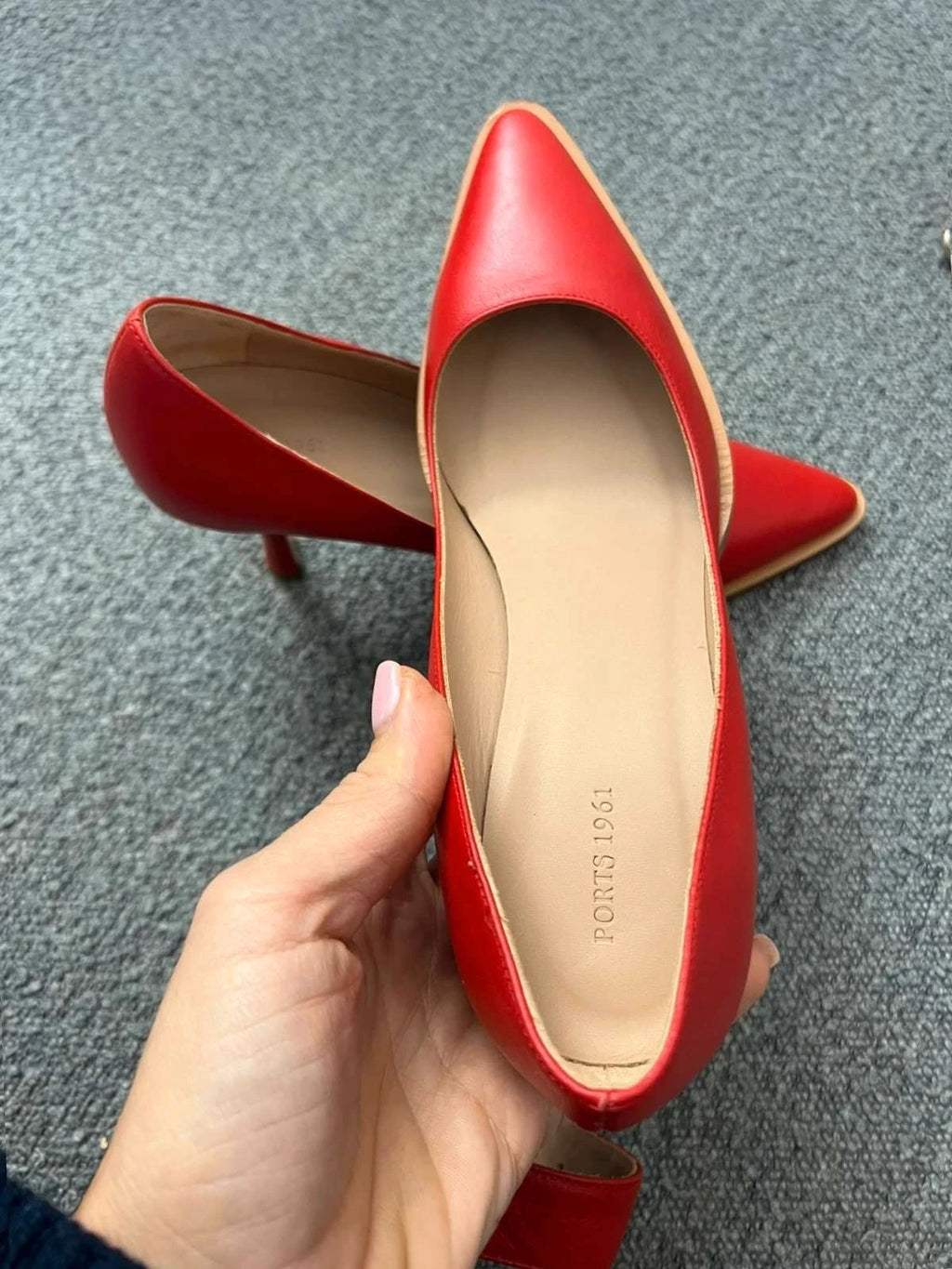 Ports 1961 red fully leather high heels - view 7