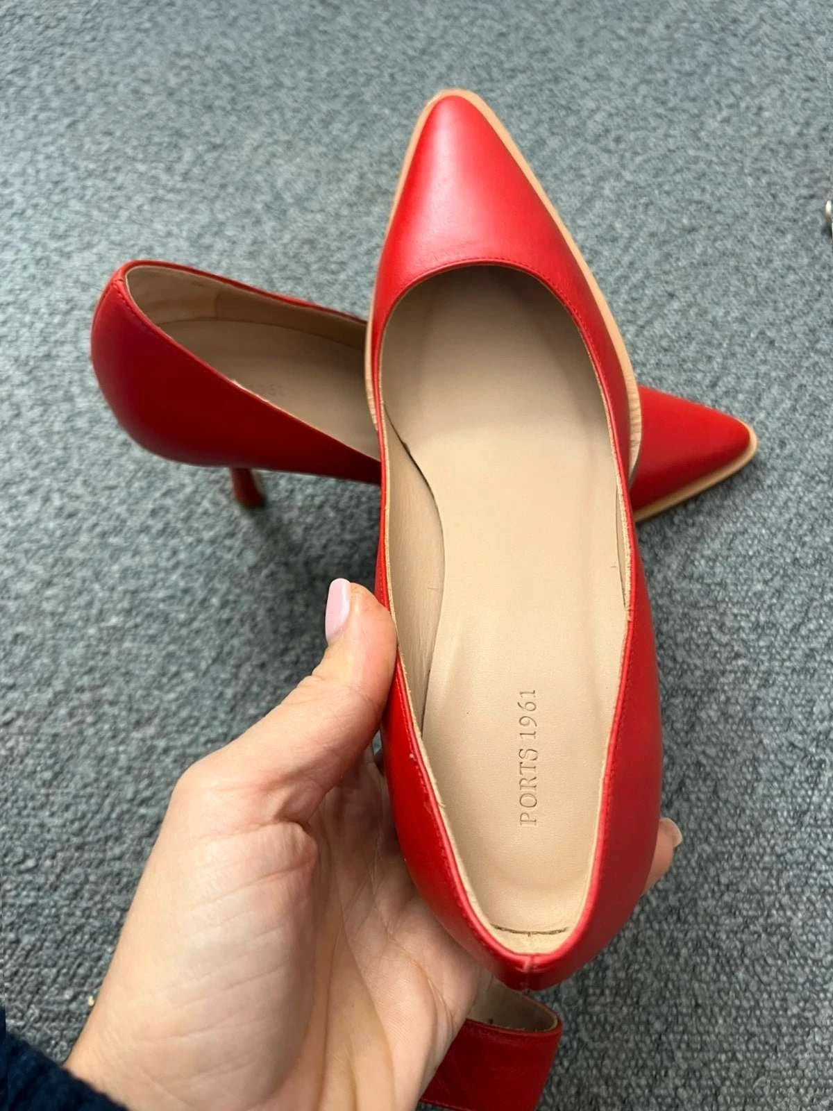 Ports 1961 red fully leather high heels - view 7