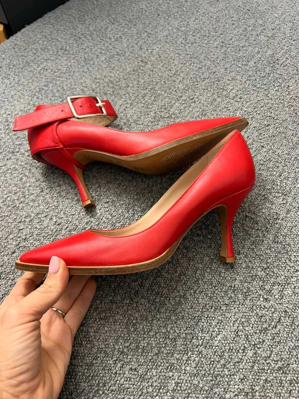 Ports 1961 red fully leather high heels - view 4