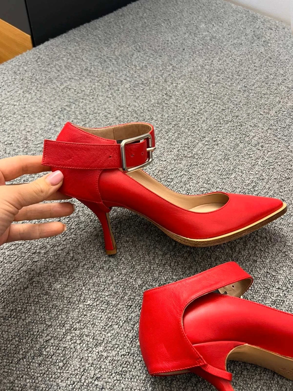 Ports 1961 red fully leather high heels - view 2