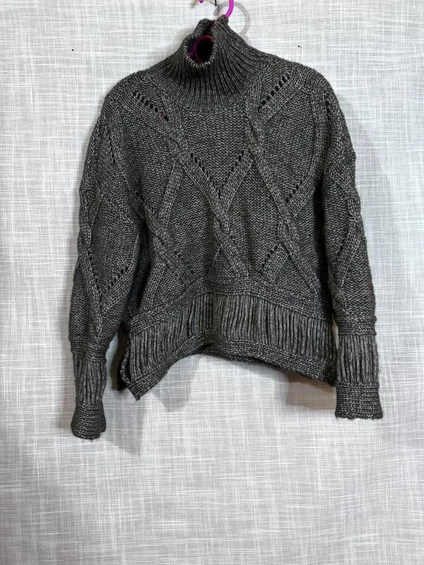 MRZ alpaca cotton grey turtleneck sweater