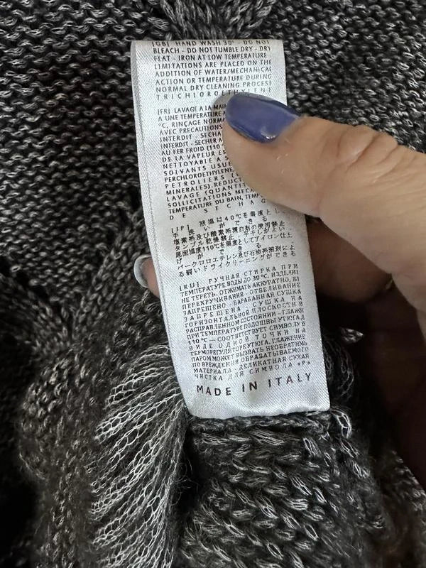 MRZ alpaca cotton grey turtleneck sweater - view 2