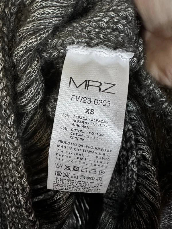MRZ alpaca cotton grey turtleneck sweater - view 4