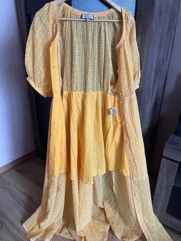 Paul & Joe cotton embroidered long belted dress - view 2
