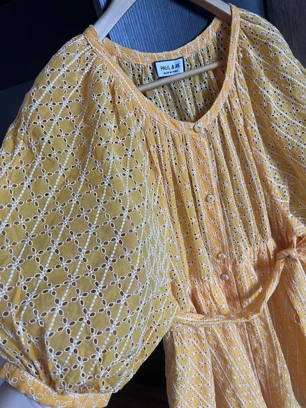 Paul & Joe cotton embroidered long belted dress - view 4