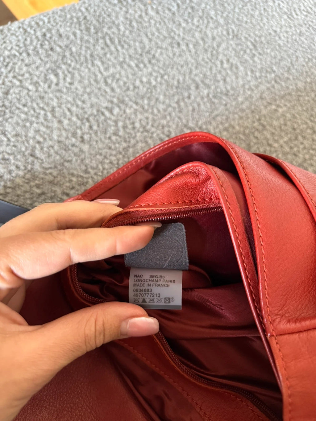 Longchamp balzan burgundy brown leather crossbody bag - view 16