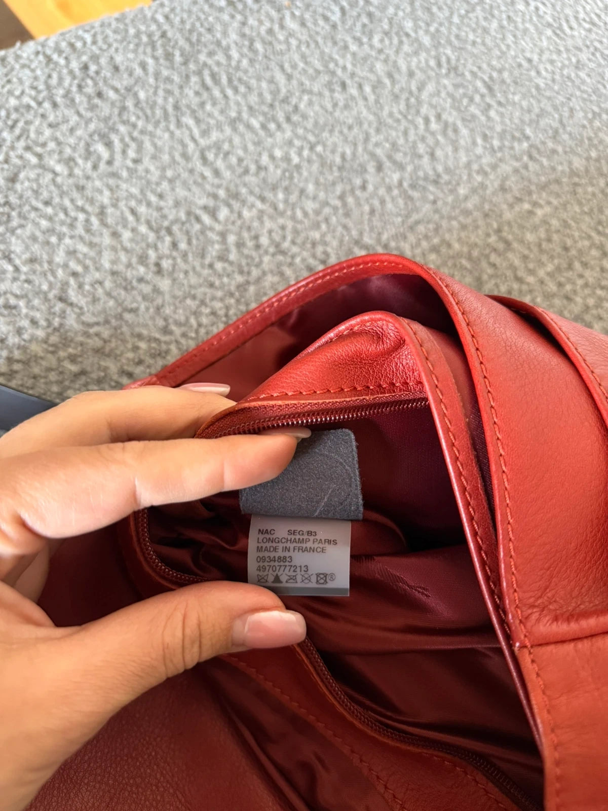 Longchamp balzan burgundy brown leather crossbody bag - view 16