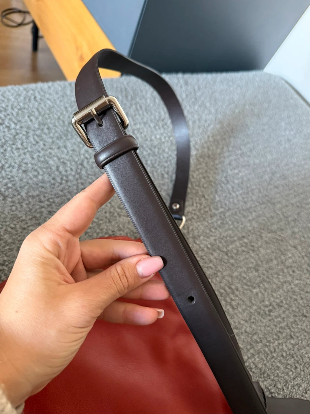 Longchamp balzan burgundy brown leather crossbody bag - view 10