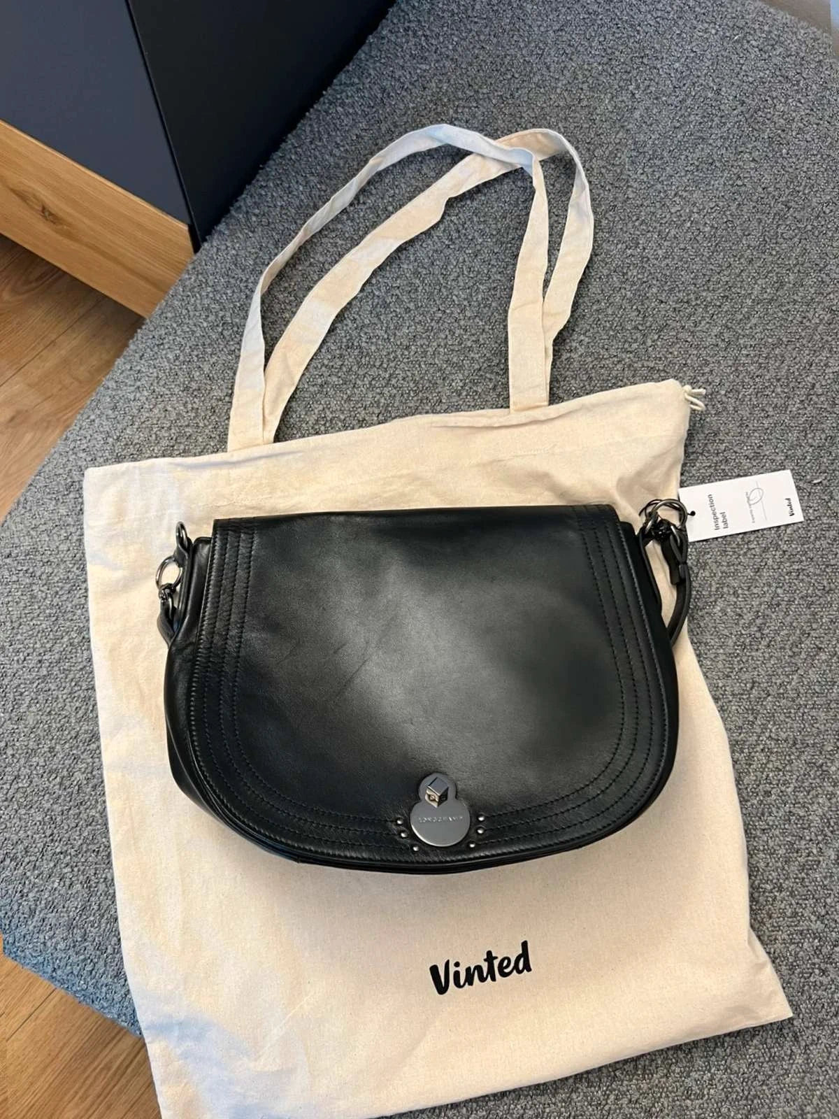 Longchamp cavalcade black leather shoulder bag - view 15