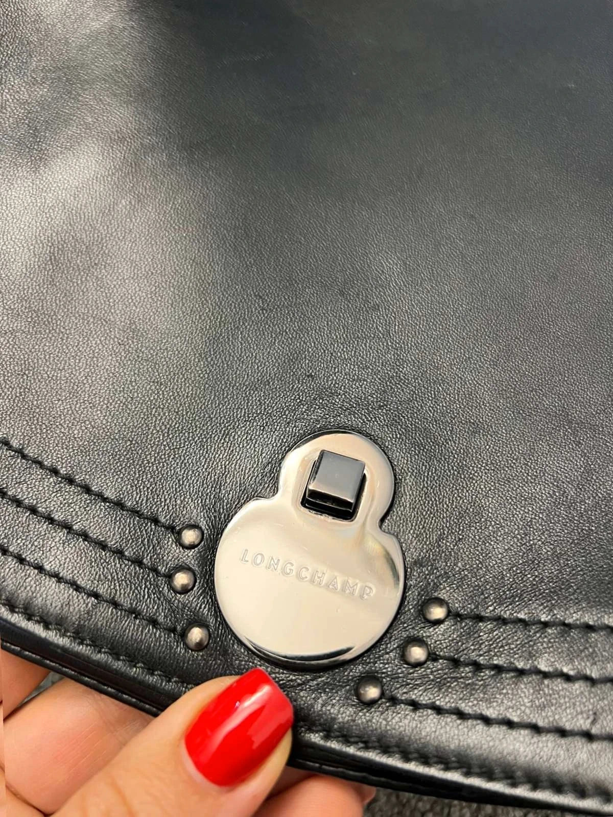 Longchamp cavalcade black leather shoulder bag - view 3