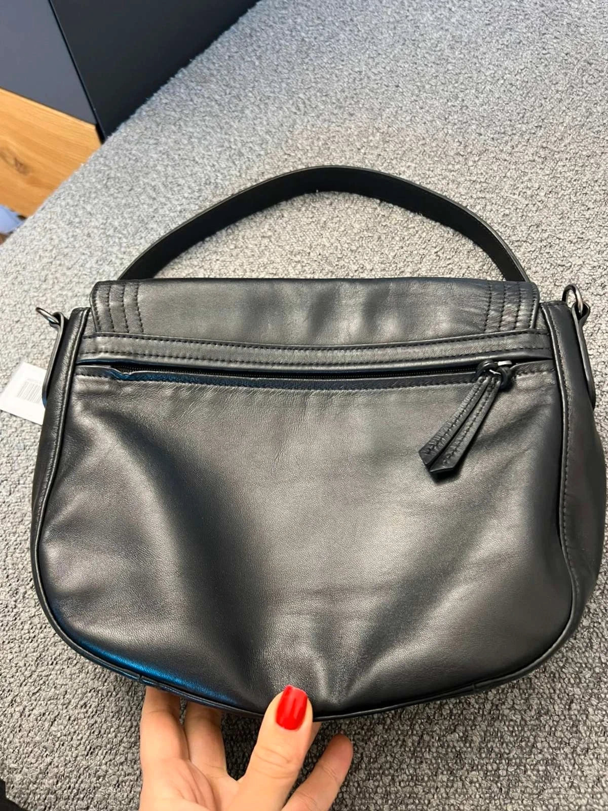 Longchamp cavalcade black leather shoulder bag - view 5