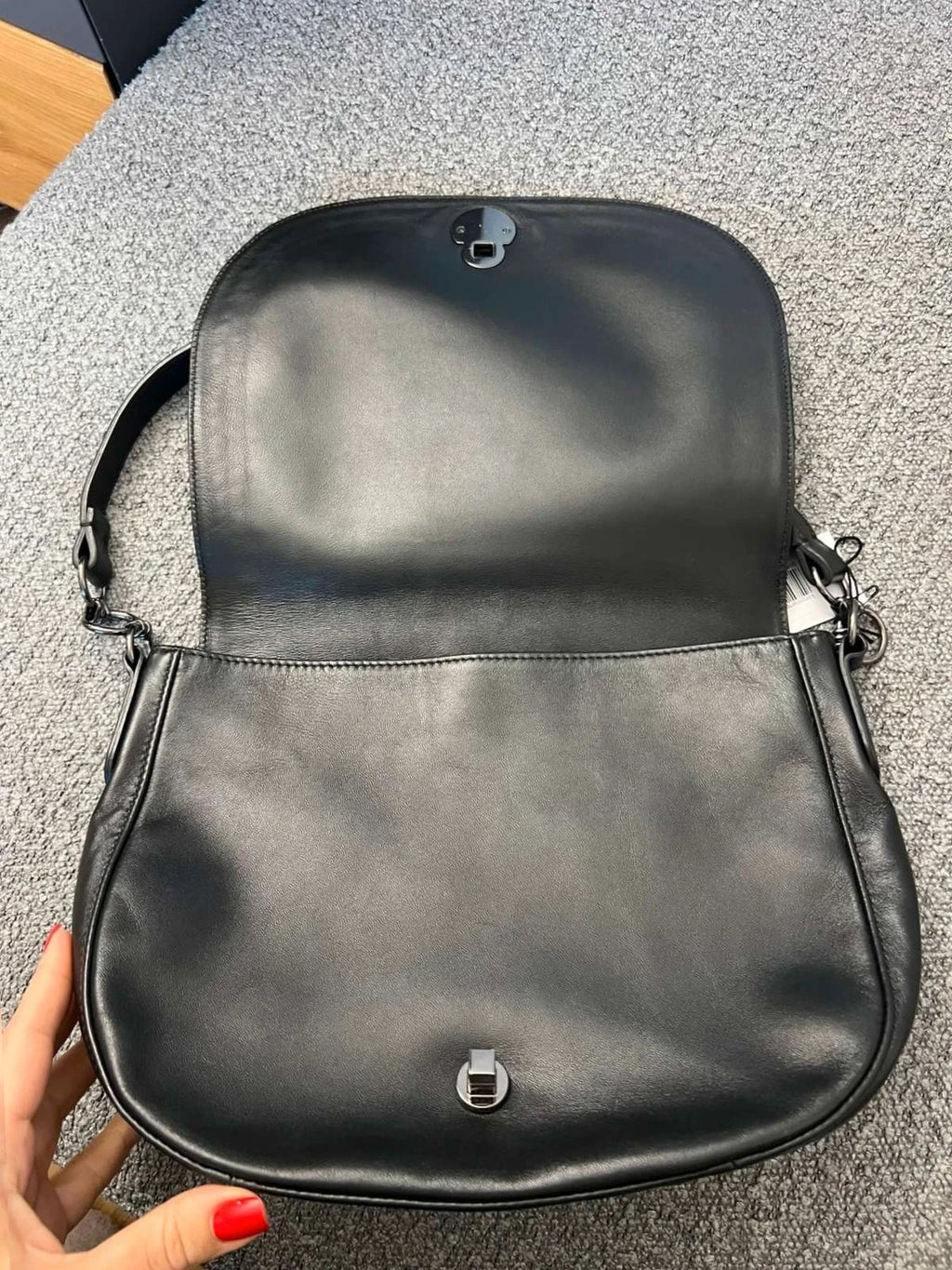 Longchamp cavalcade black leather shoulder bag - view 10