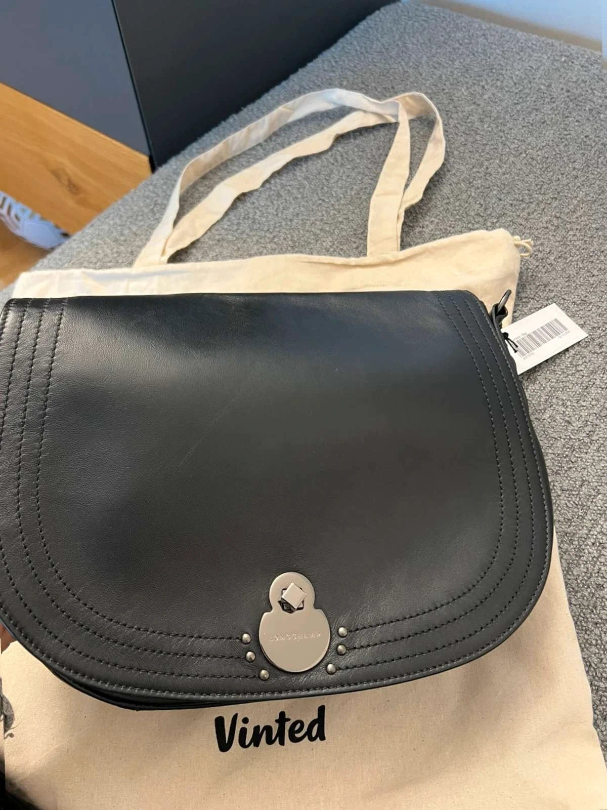 Longchamp cavalcade black leather shoulder bag - view 16