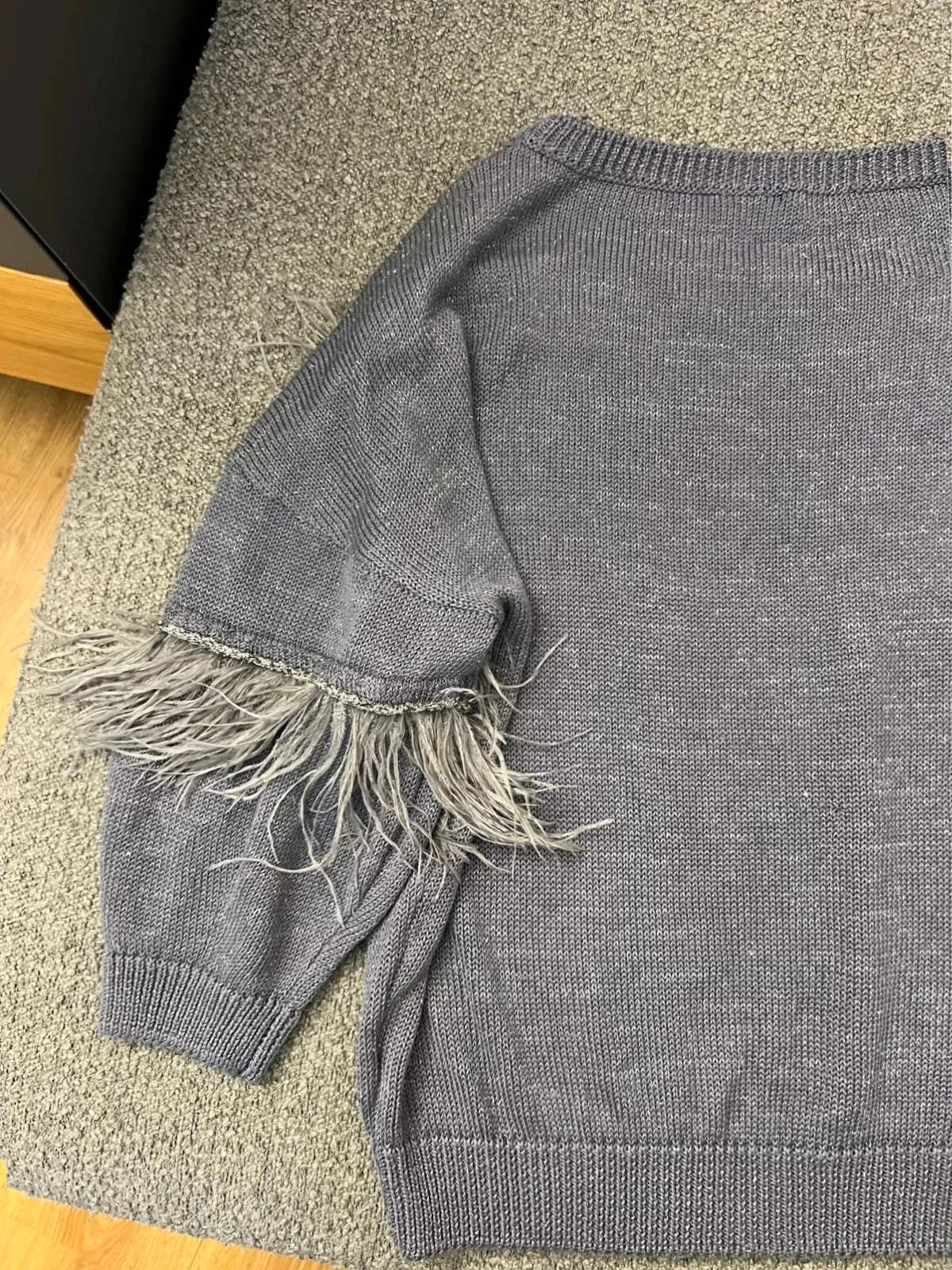 Andrè Maurice linen silk jumper with ostrich weather decoration - view 10