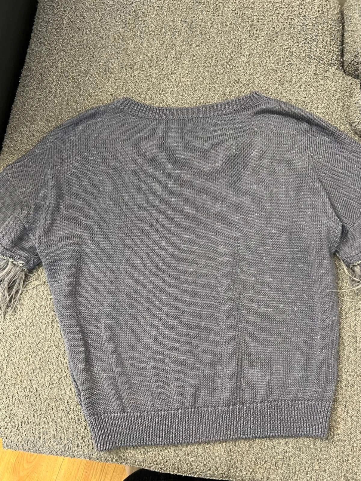 Andrè Maurice linen silk jumper with ostrich weather decoration - view 9