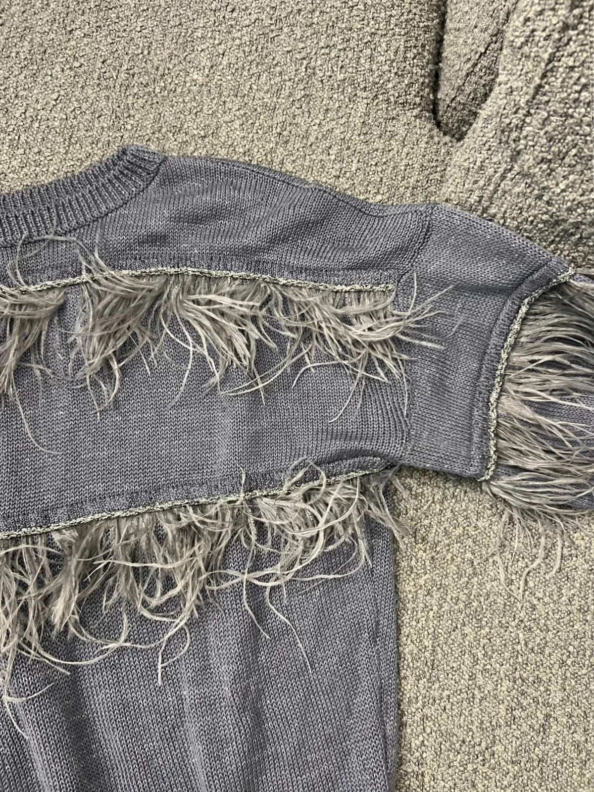 Andrè Maurice linen silk jumper with ostrich weather decoration - view 2