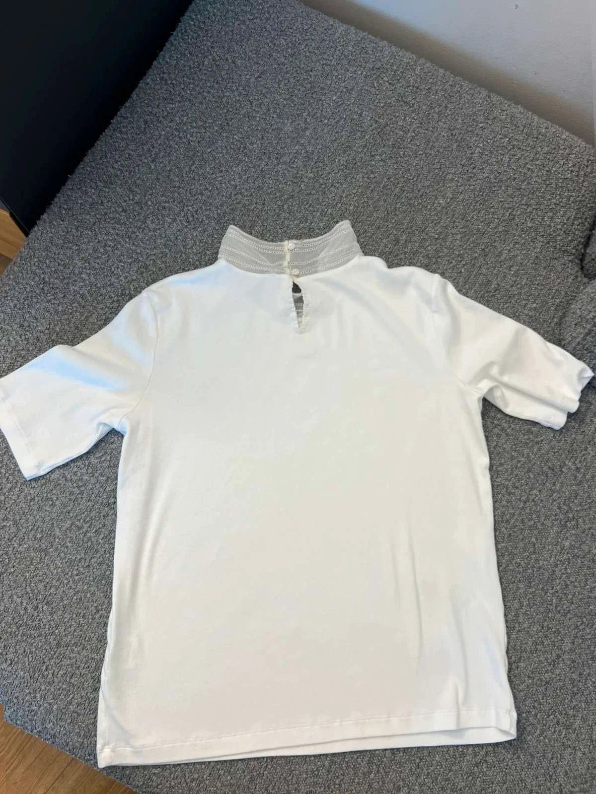 Fabiana Filippi white cotton silk collar t-shirt blouse - view 7