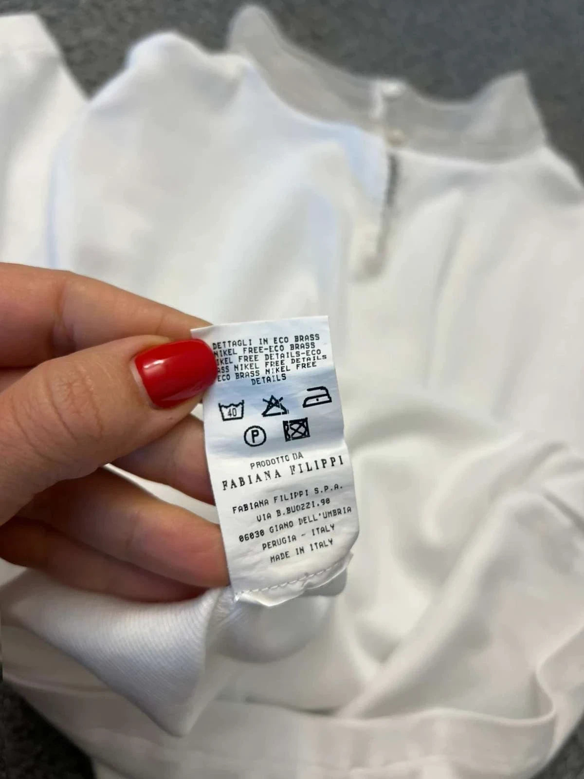 Fabiana Filippi white cotton silk collar t-shirt blouse - view 12