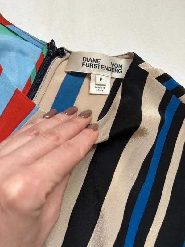 Diane von Furstenberg striped silk blouse - view 5