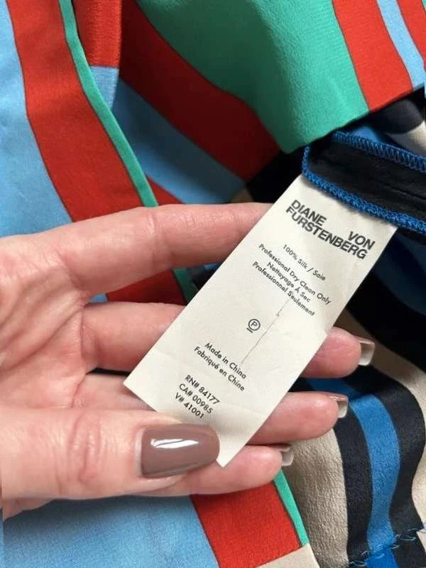 Diane von Furstenberg striped silk blouse - view 4