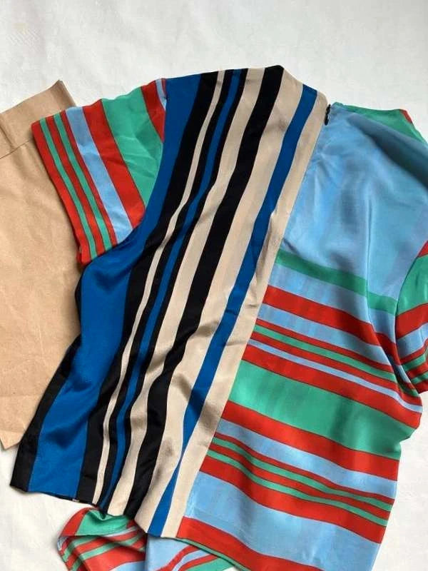 Diane von Furstenberg striped silk blouse - view 2