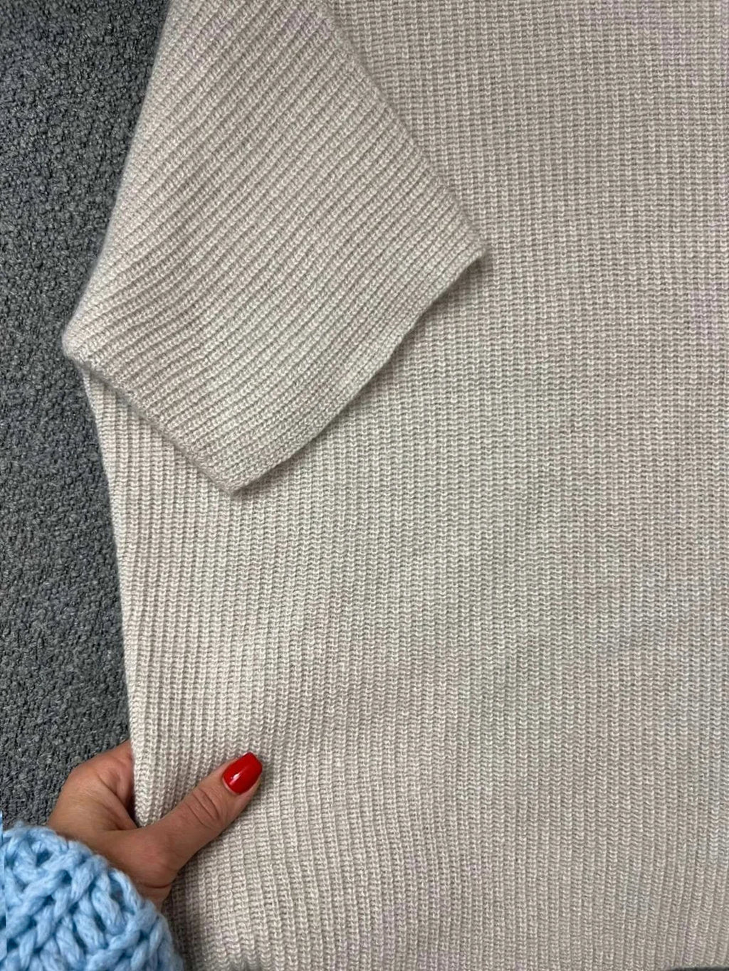 Fabiana Filippi wool mohair silk cashmere blend cream lightly shimmery sweater - view 2