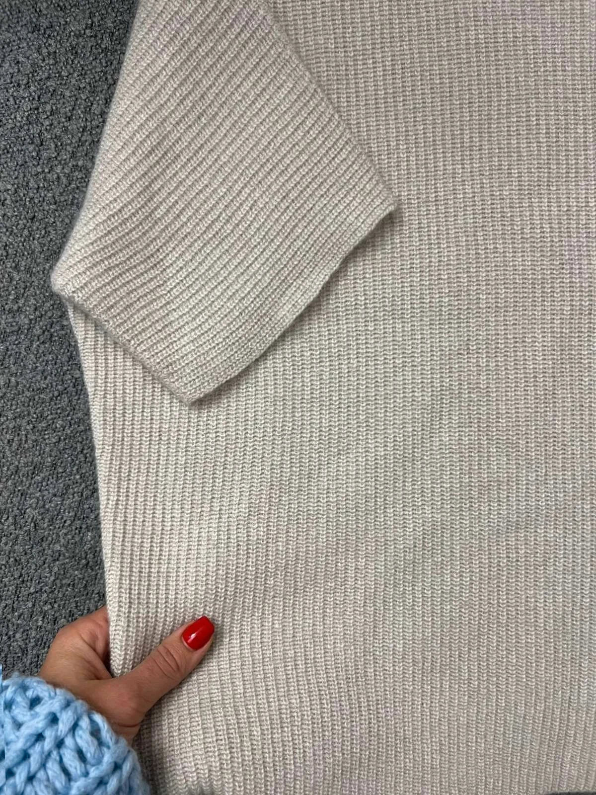 Fabiana Filippi wool mohair silk cashmere blend cream lightly shimmery sweater - view 2
