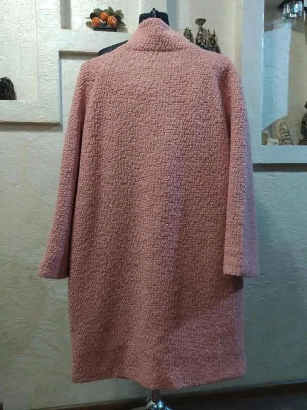 Ganni pink wool oversize coat - view 5