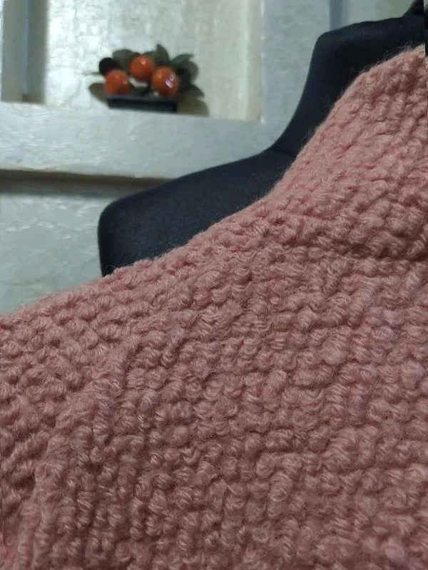 Ganni pink wool oversize coat - view 6