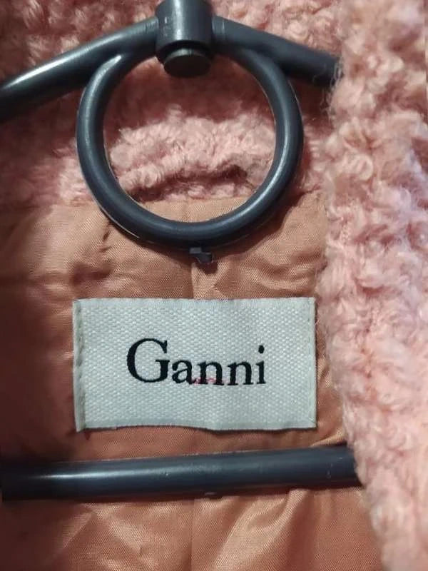 Ganni pink wool oversize coat - view 2