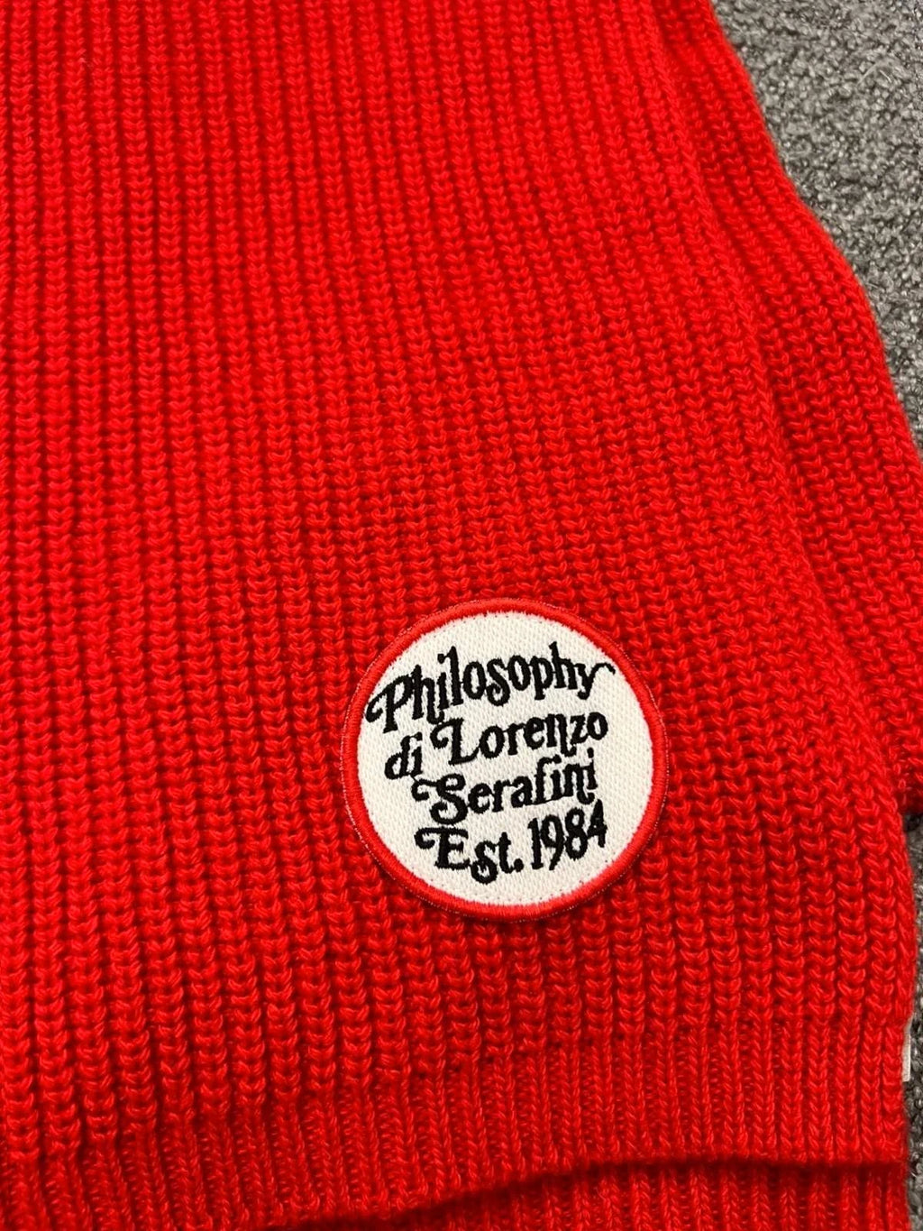 Philosophy by Lorenzo Serafini new red wool scarf - view 2